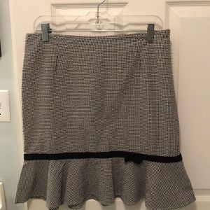 Tom Tom Black White Gingham Skirt with Bow
